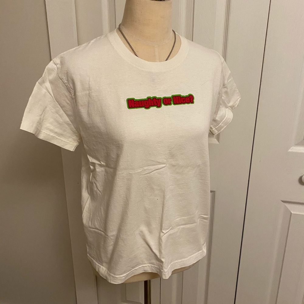 Naughty or Nice tee size medium